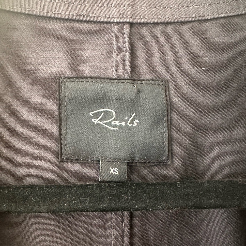 Rails Afton Jacket XS Black Cotton Blend Utility Military Style - Picture 2 of 4